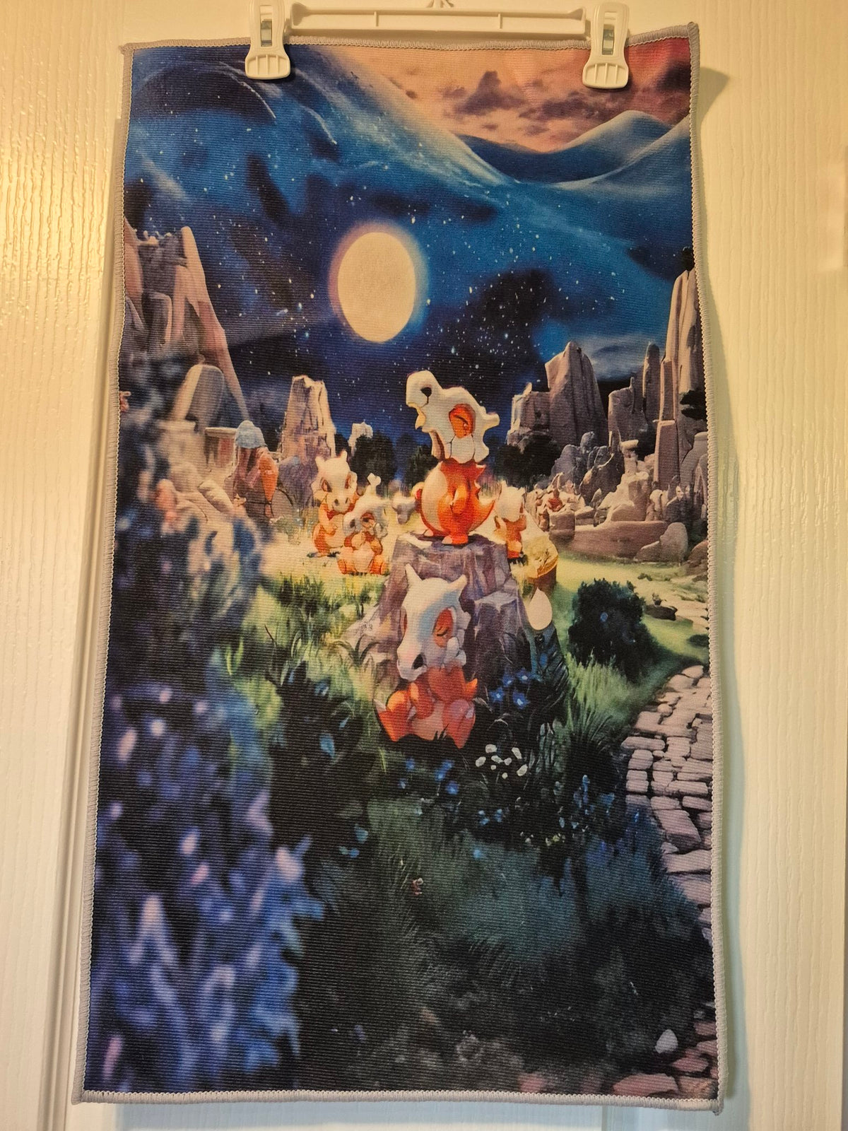 Cubone Moonlit Night Wall Hanging Rug