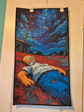 Homer Simpson Starry Night Wall Hanging Rug