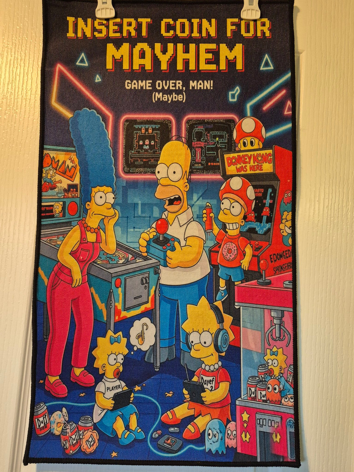 Simpsons Arcade Mayhem Wall Hanging Rug