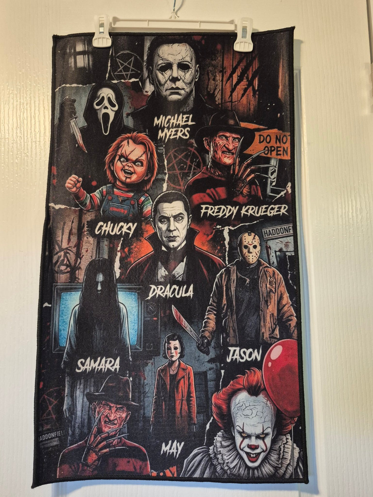 Horror Icons Collage Wall Hanging Rug