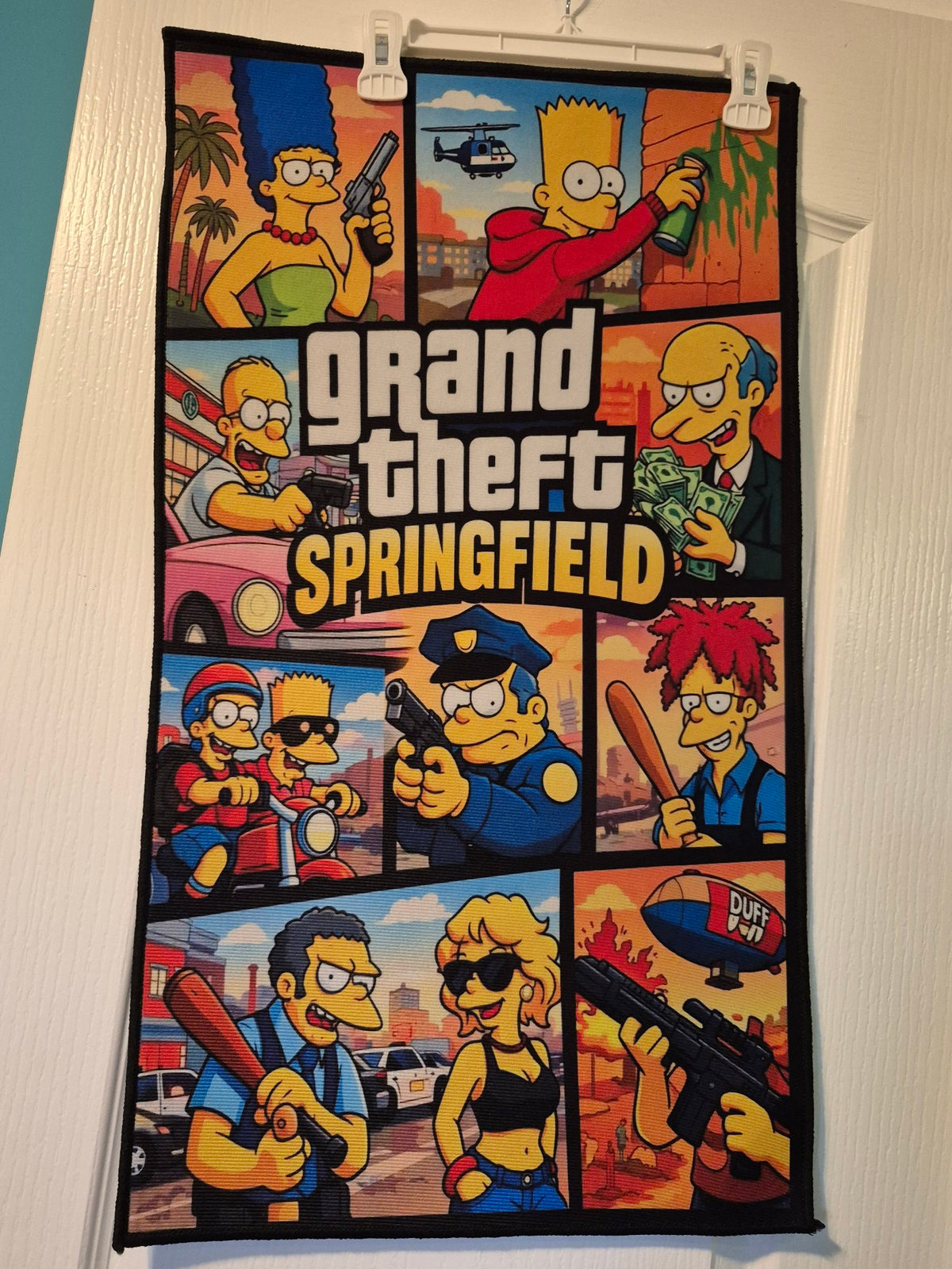 Grand Theft Springfield Wall Hanging Rug