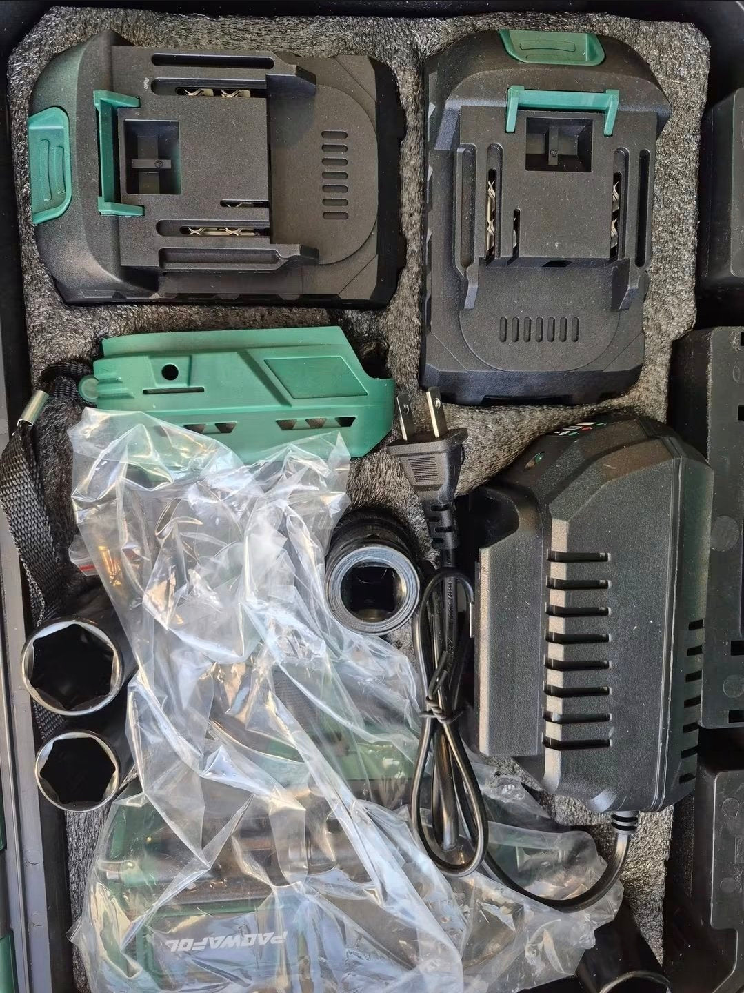 PAOWAFOL Impact Wrench Batteries and Charger