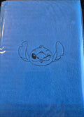 Stitch Sketch Blue Furry Notebook
