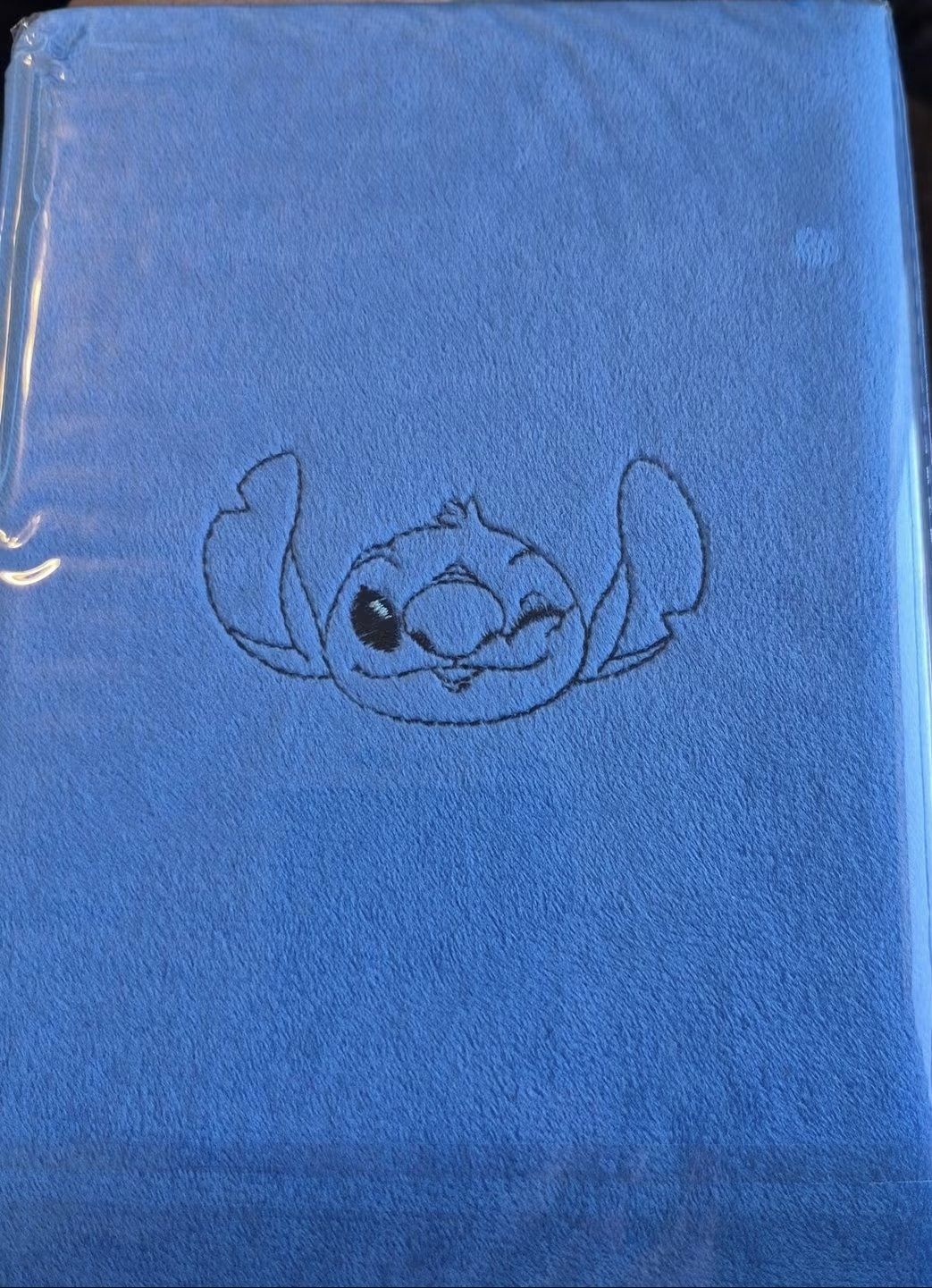 Stitch Sketch Blue Furry Notebook