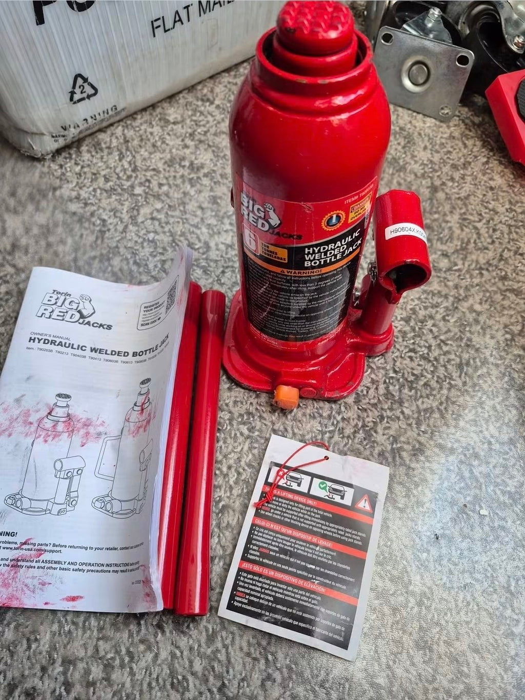 Torin Big Red 6-Ton Hydraulic Welded Bottle Jack