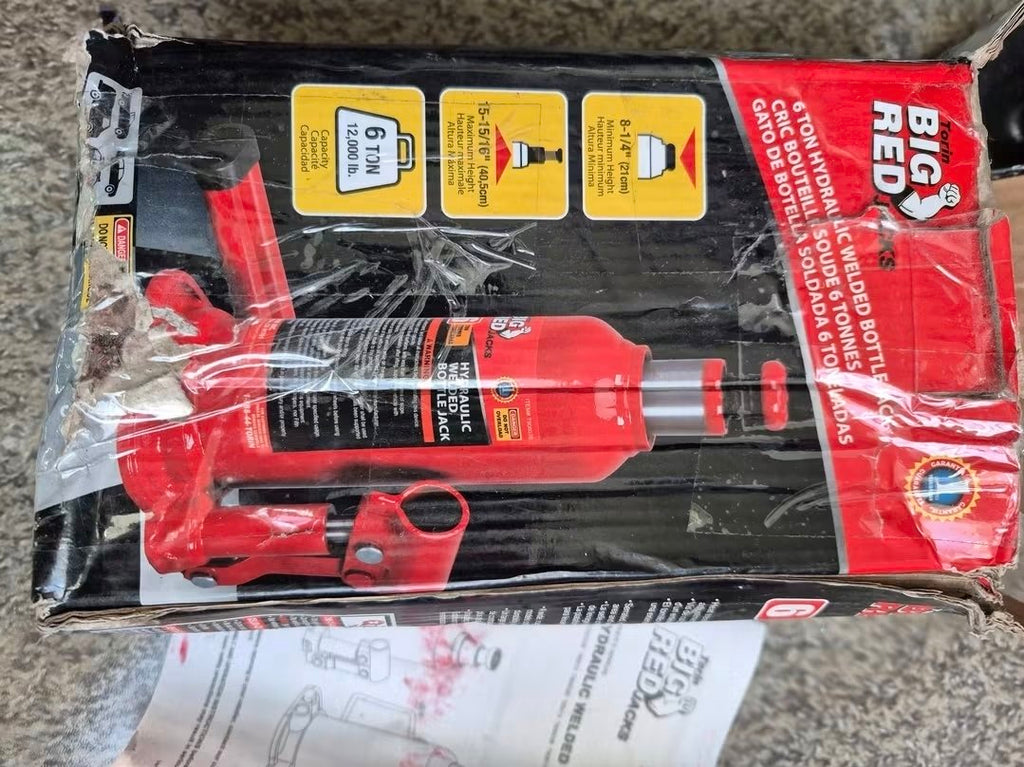 Torin Big Red 6-Ton Hydraulic Welded Bottle Jack