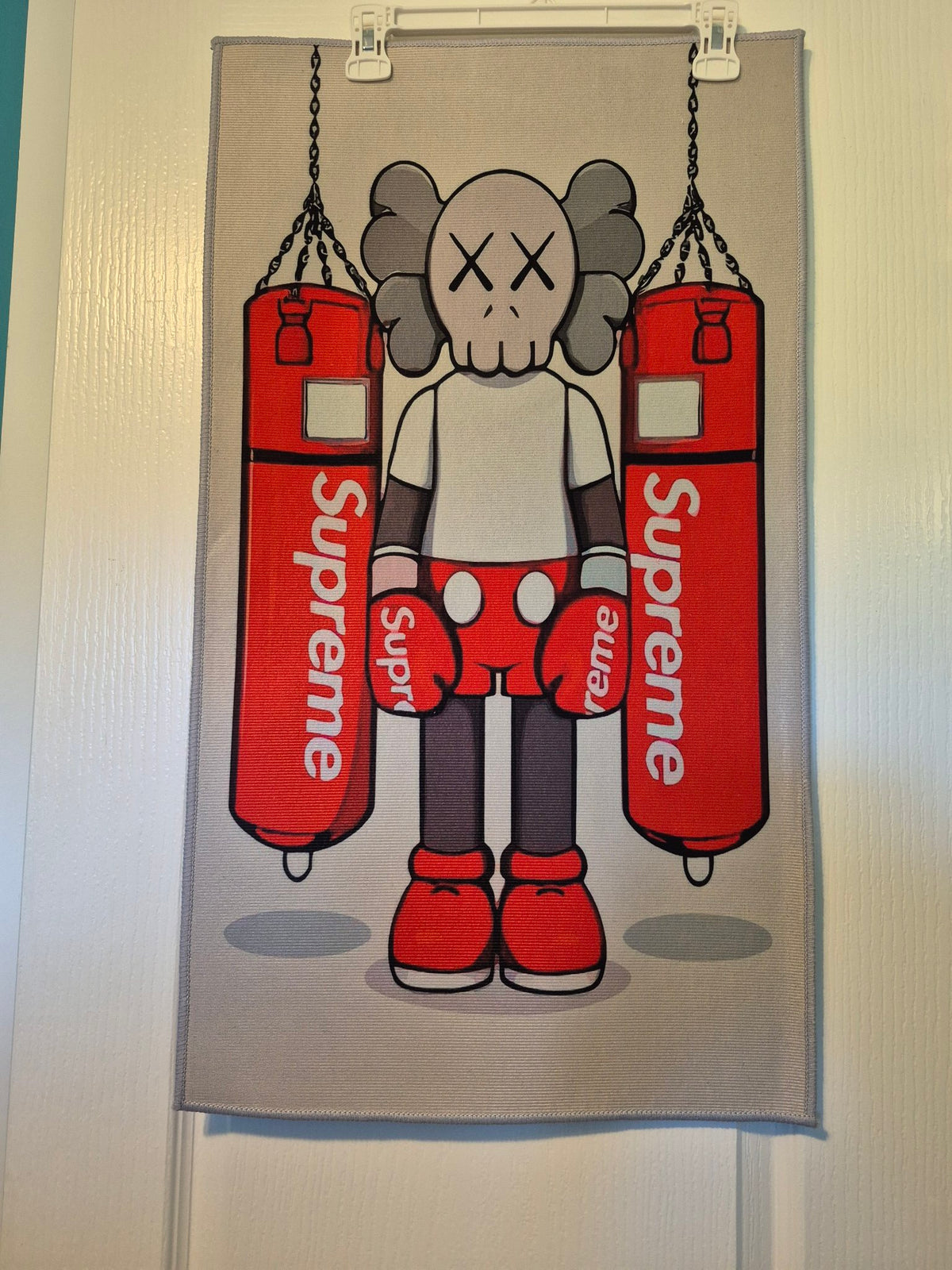 KAWS Supreme Boxing – Street Art Character Wall-Hanging Rug