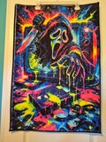 Ghostface Neon TV – Horror Character Wall-Hanging Rug