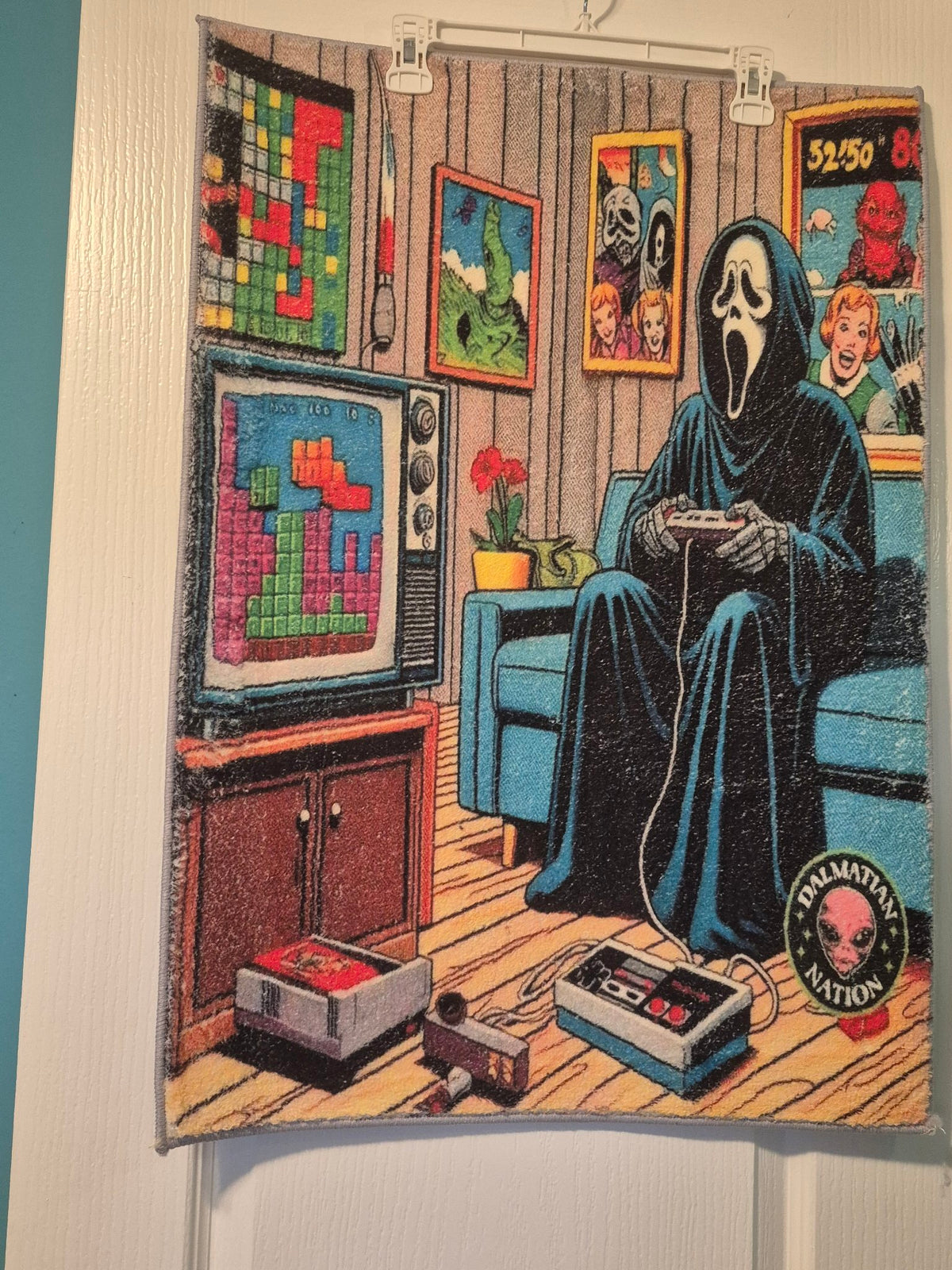 Ghostface Retro Gaming – Horror Character Wall-Hanging Rug