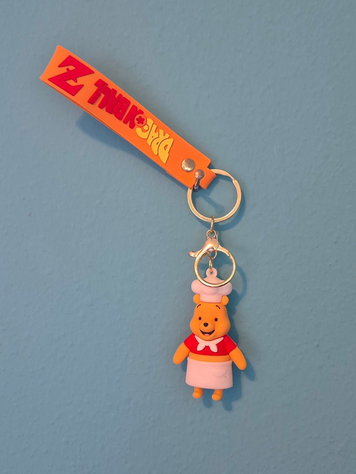 Winnie the Pooh Chef Keychain – Character Keychain with Wrist Strap