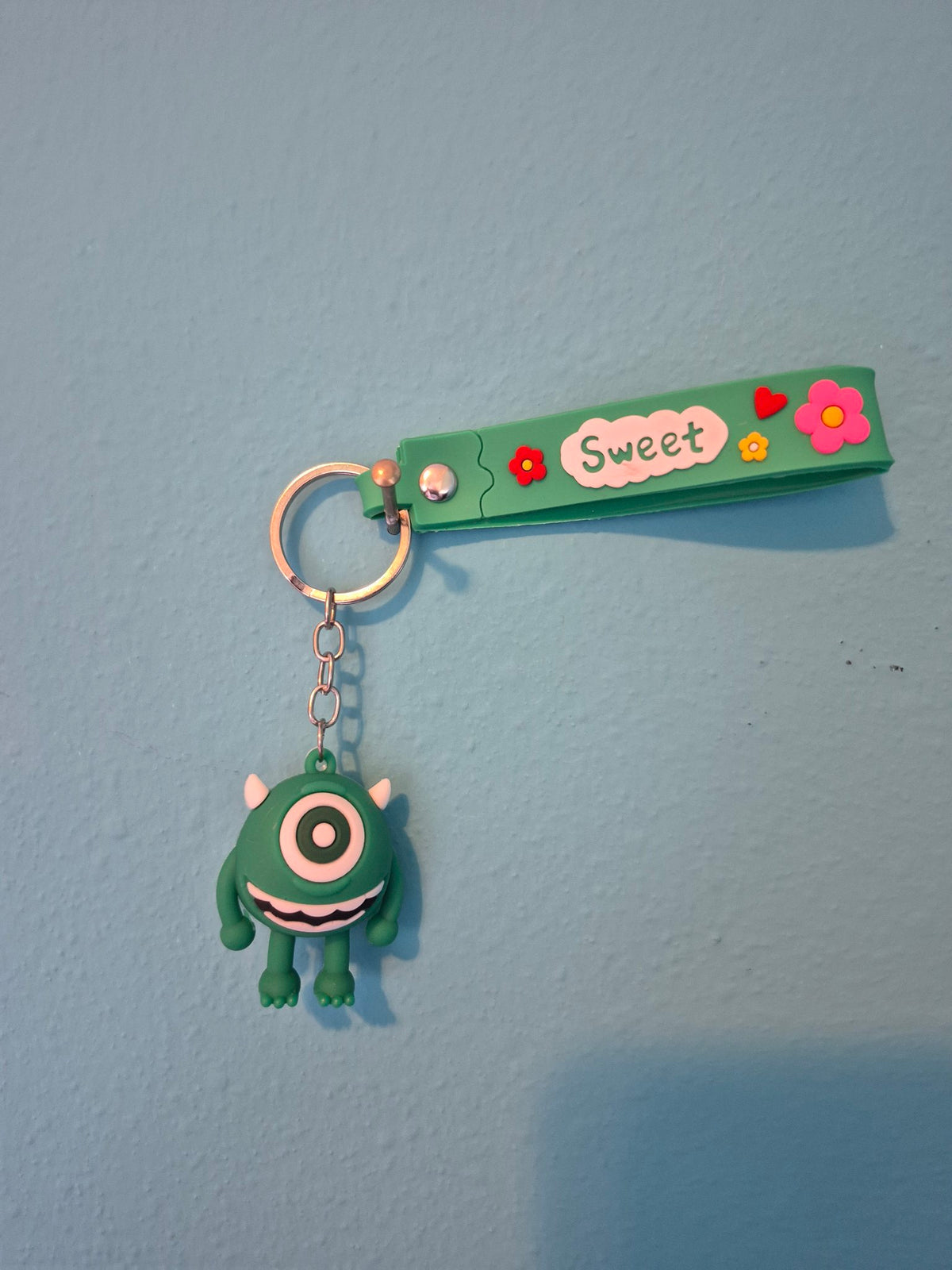 Mike Wazowski Keychain – Monsters Inc Character Keychain with Wrist Strap