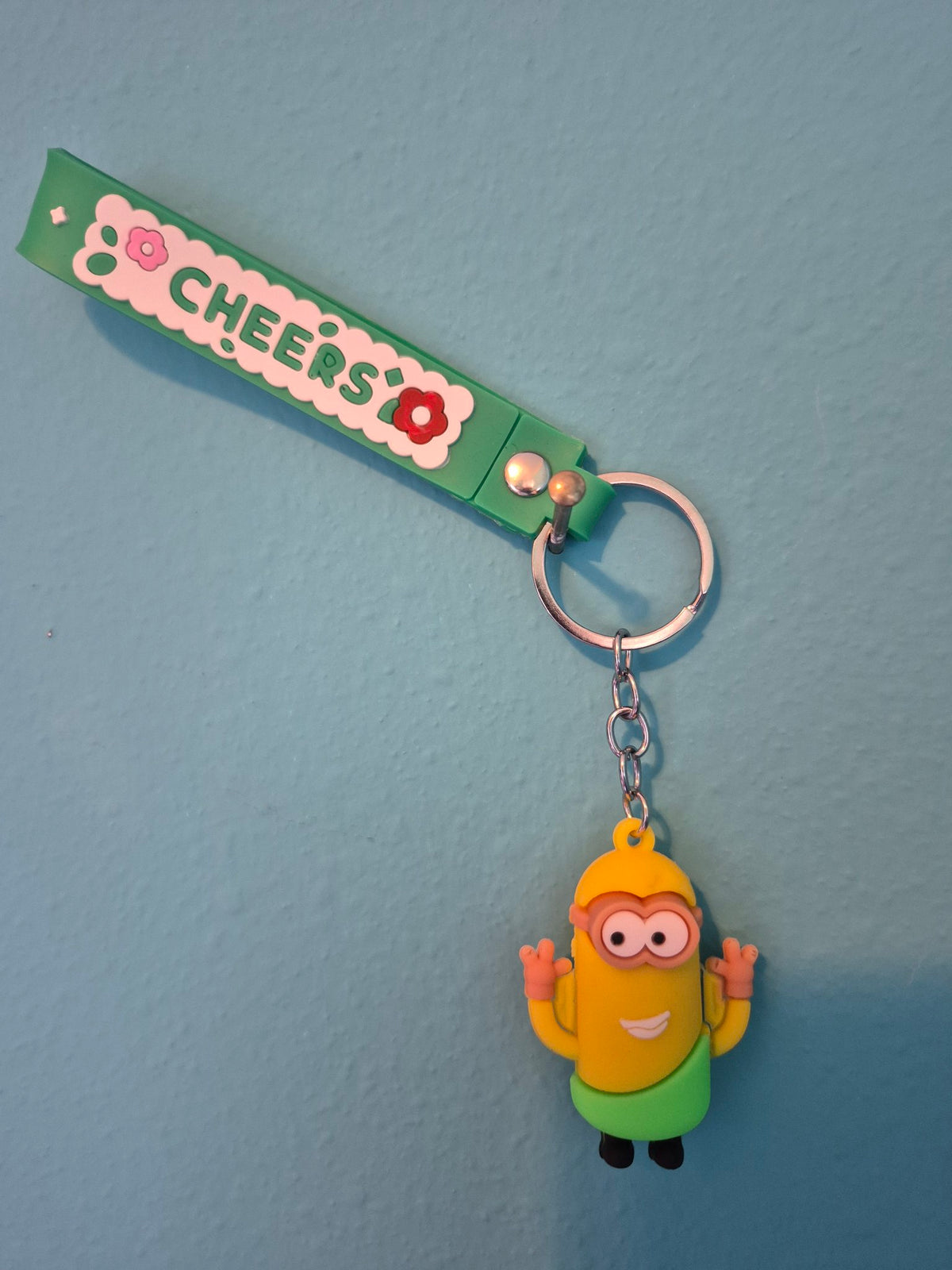 Minion Green Strap Keychain – Despicable Me Character Keychain with Wrist Strap