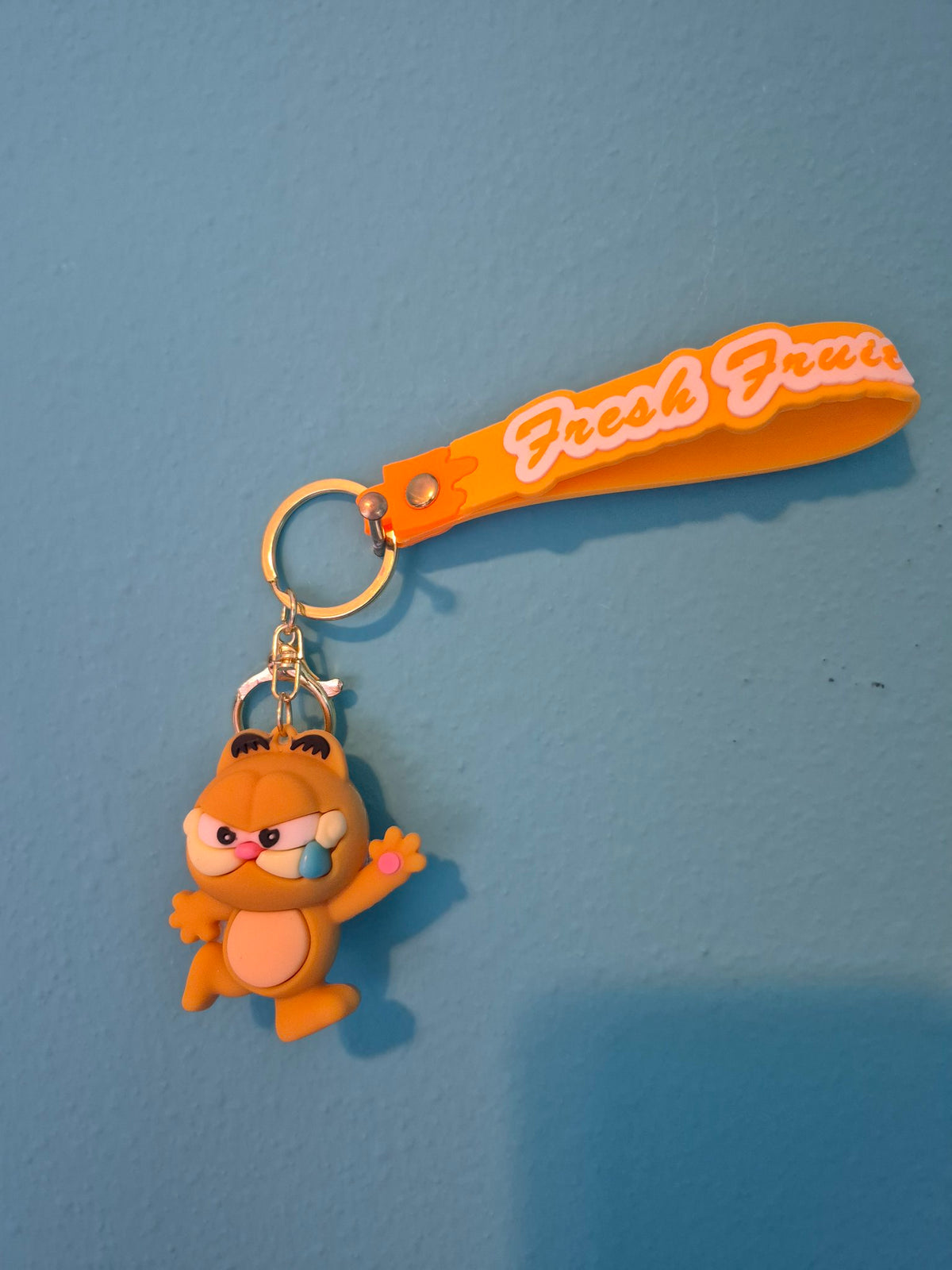 Garfield Keychain – Cartoon Character Keychain with Wrist Strap