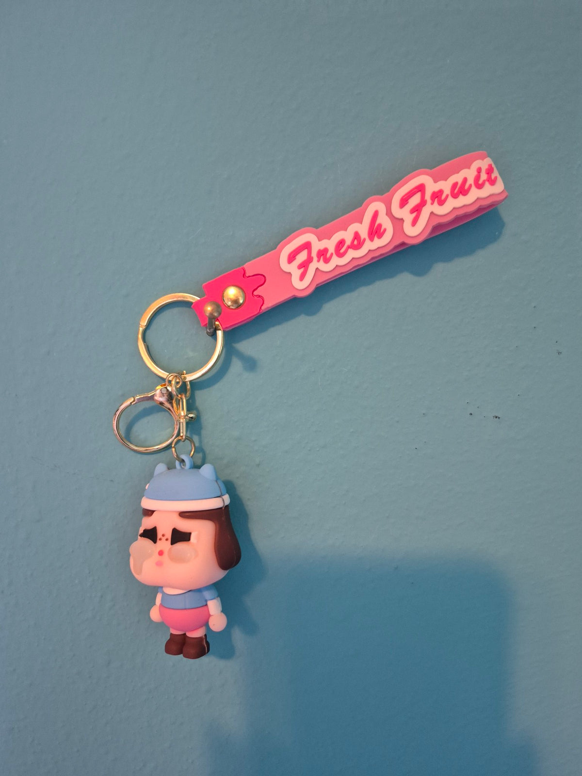 Cry Baby Blue Cap Keychain – Cute Doll Keychain with Wrist Strap