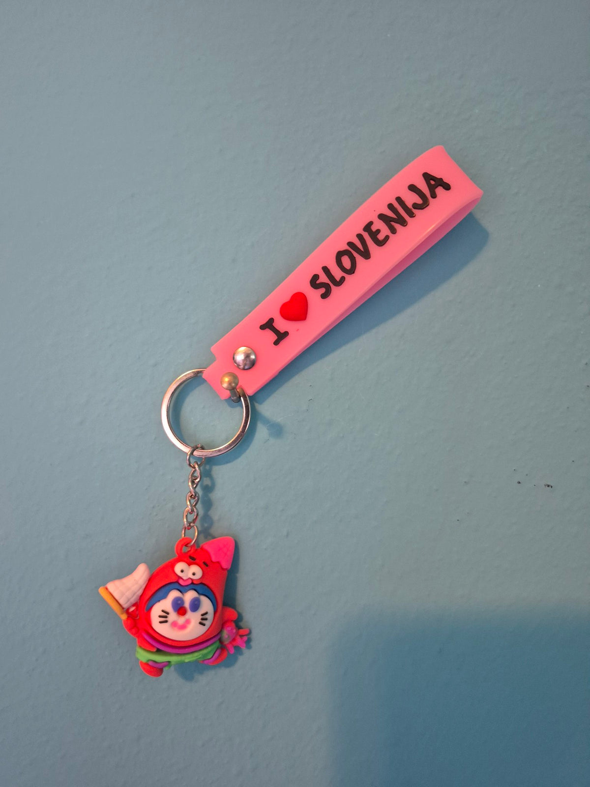 Doraemon Patrick Costume Keychain – Cartoon Mashup Character Keychain with Wrist Strap