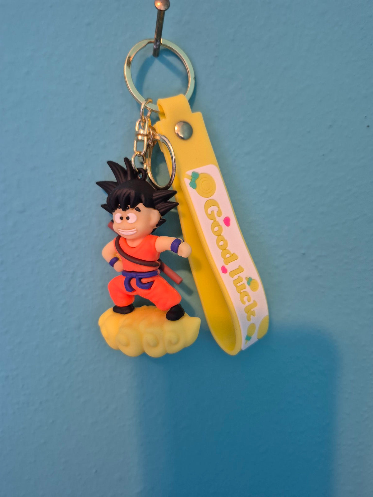 Kid Goku Flying Nimbus Keychain – Dragon Ball Character Keychain with Wrist Strap