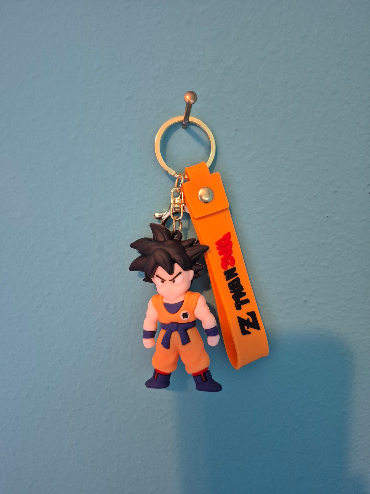 Goku Orange Gi Keychain – Dragon Ball Z Character Keychain with Wrist Strap