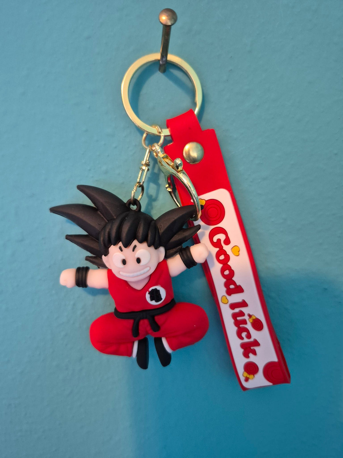 Kid Goku Jumping Keychain – Dragon Ball Character Keychain with Wrist Strap