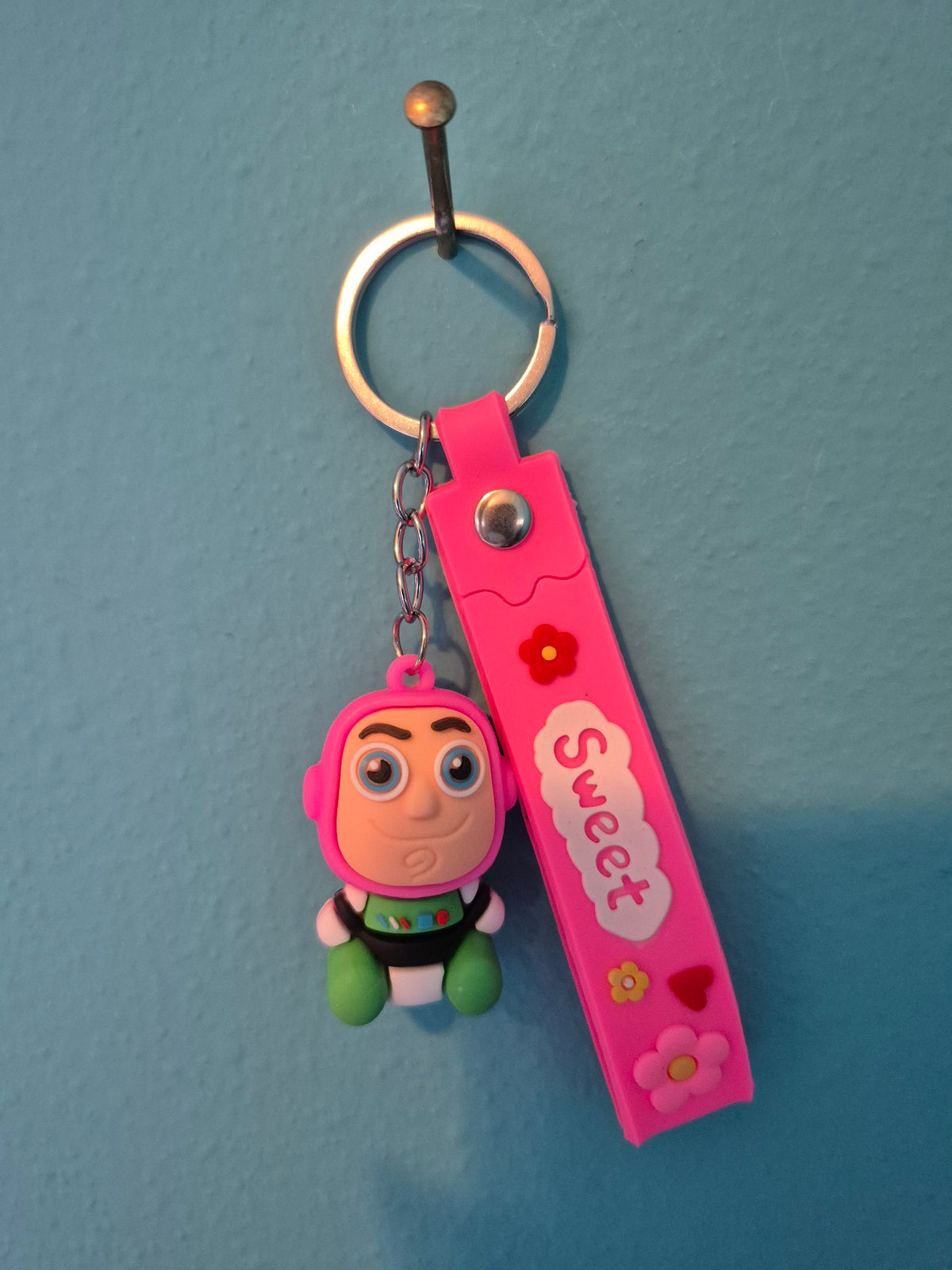Buzz Lightyear Keychain – Toy Story Character Keychain with Wrist Strap