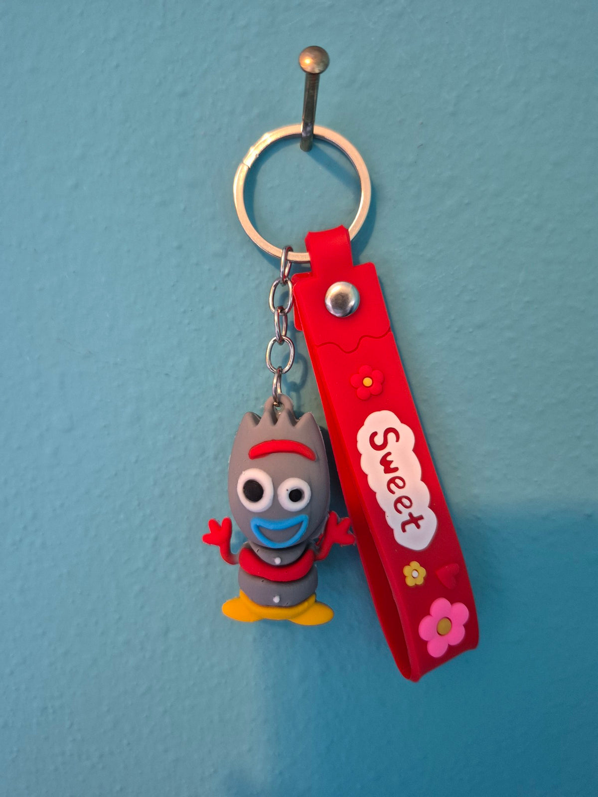 Forky Keychain – Toy Story Character Keychain with Wrist Strap