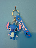 Stitch Standing Keychain – Disney Lilo & Stitch Character Keychain with Wrist Strap