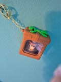 Light-Up Gift Box Keychain – Woody Brown Gift Box Character Keychain with LED Lights