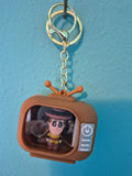 Light-Up TV Keychain – Woody Brown TV Character Keychain with LED Lights - photo 1