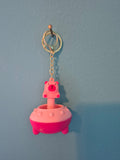 Capybara UFO Squeaky Keychain – Pink Pop-Up Character Keychain That Squeaks - photo 1