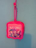 HUNTRIX Mini Zipper Purse – Pink Silicone Coin Purse with Loop Strap - photo 1