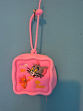 Tom and Jerry Mini Zipper Purse – Pink Silicone Coin Purse with Loop Strap - photo 1