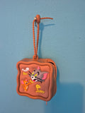 Tom and Jerry Mini Zipper Purse – Brown Silicone Coin Purse with Loop Strap - photo 1