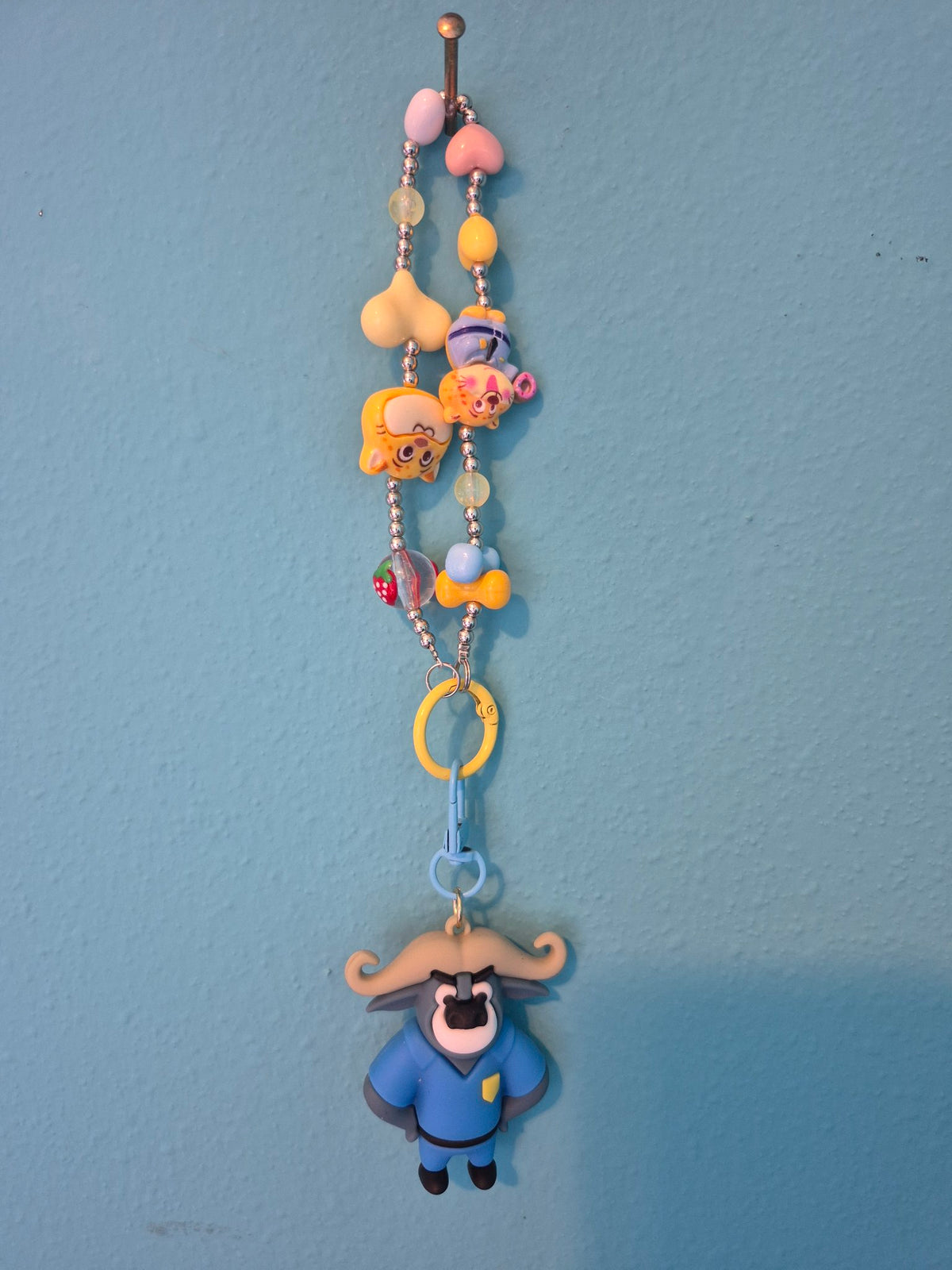 Chief Bogo Beaded Charm – Zootopia Character Beaded Bag Charm with Figure