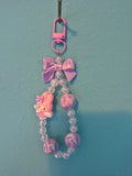 My Melody Beaded Charm – Purple Beaded Bag Charm with Bow and My Melody Figure - photo 1