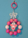 My Melody Beaded Charm – Pearl Bead Bag Charm with My Melody Figure - photo 1