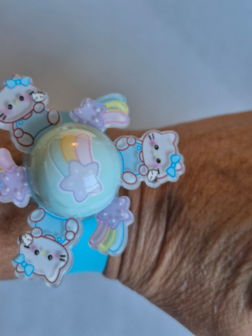 Hello Kitty Light-Up Spinner Slap Bracelet - Blue