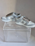 Gray and White Mini Sneakers – Collectible Pair with Display Case