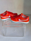 Orange-Red Mini Sneakers – Collectible Pair with Display Case