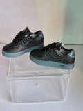 Black Monogram Print Mini Sneakers – Collectible Pair with Display Case