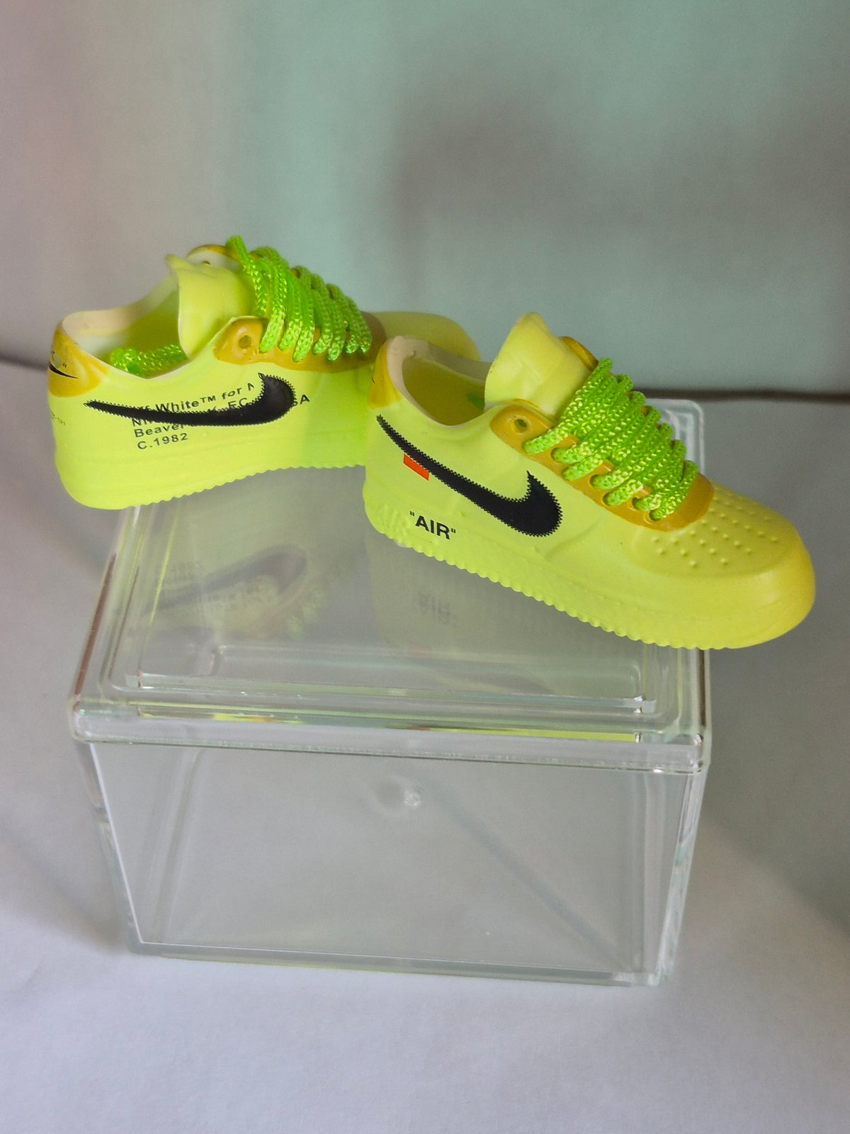 Black Designer-Style Mini Sneakers – Collectible Pair with Display Case