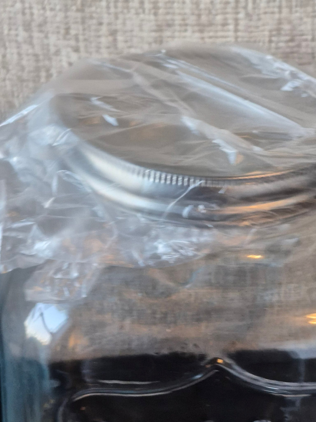 Large Glass Storage Jar with Metal Lid