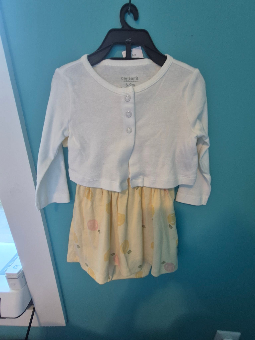 Carter's Child of Mine Baby Girl 3-Piece Outfit Set – Lemon Print, 6-9 Months