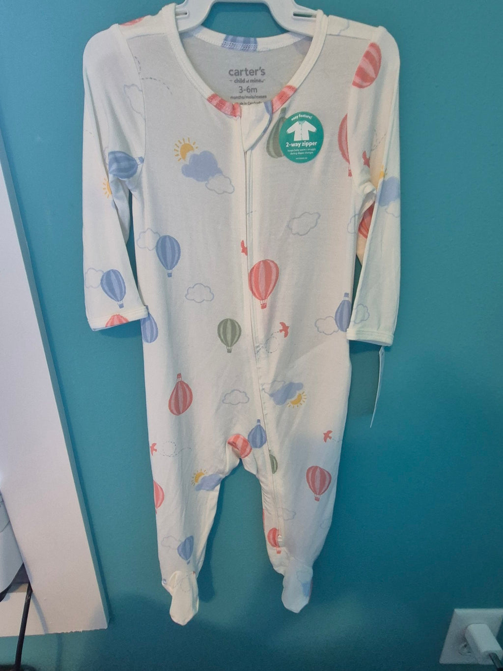 Carter's Child of Mine Baby Footed Sleeper – Hot Air Balloon Print, 3-6 Months