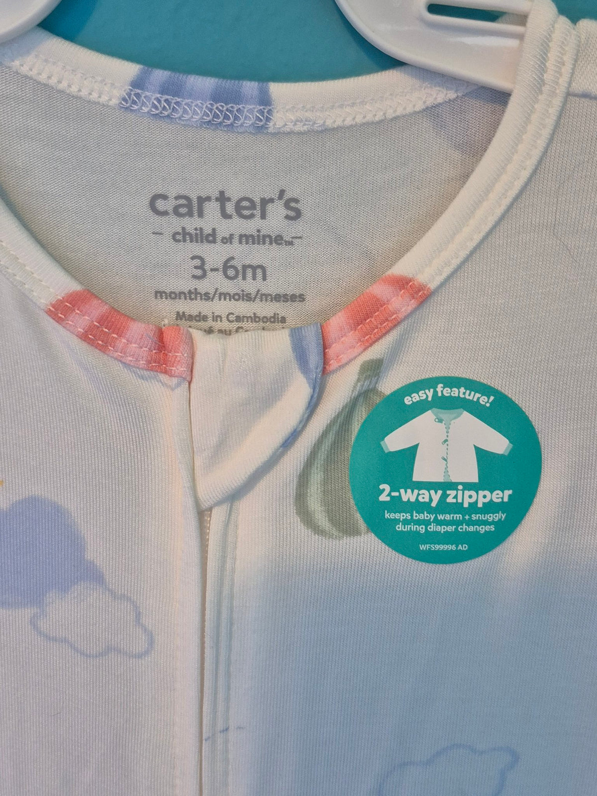 Carter's Child of Mine Baby Footed Sleeper – Hot Air Balloon Print, 3-6 Months