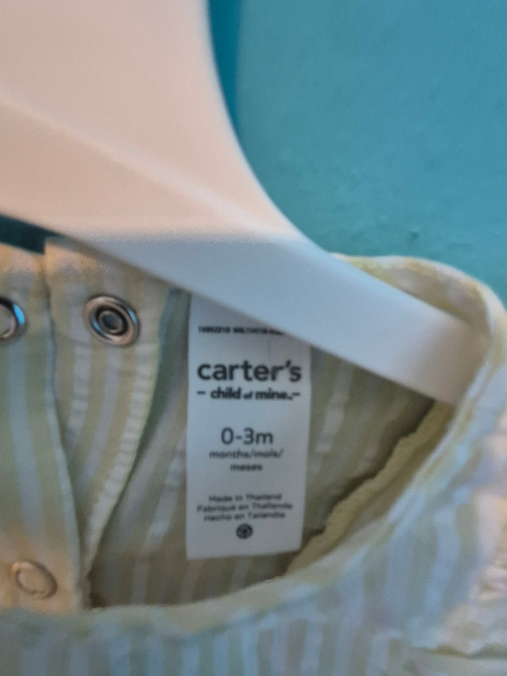 Carter's Child of Mine Baby Girl Striped Dress – Yellow, 0-3 Months (Gently Used)