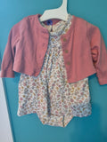 Carter's Baby Girl Floral Dress & Cardigan Set – 6 Months (Gently Used)