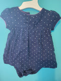 Just One You by Carter's Baby Girl Polka Dot Dress – Navy, 3 Months (Gently Used)
