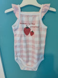 Hudson Baby Girl Strawberry Bodysuit – Pink Gingham, 0-3 Months