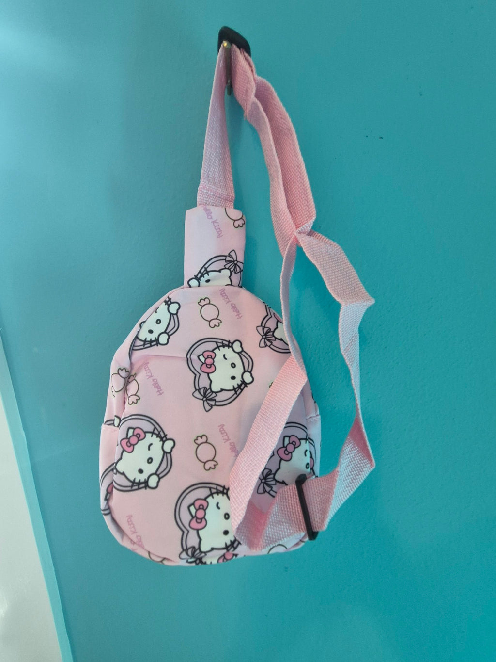 Hello Kitty Mini Sling Bag – Pink, back view