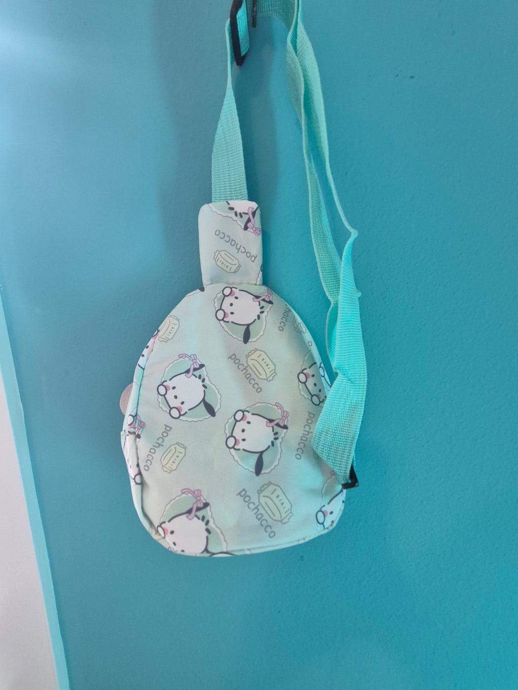 Pochacco Mini Sling Bag – Mint, Adjustable Strap
