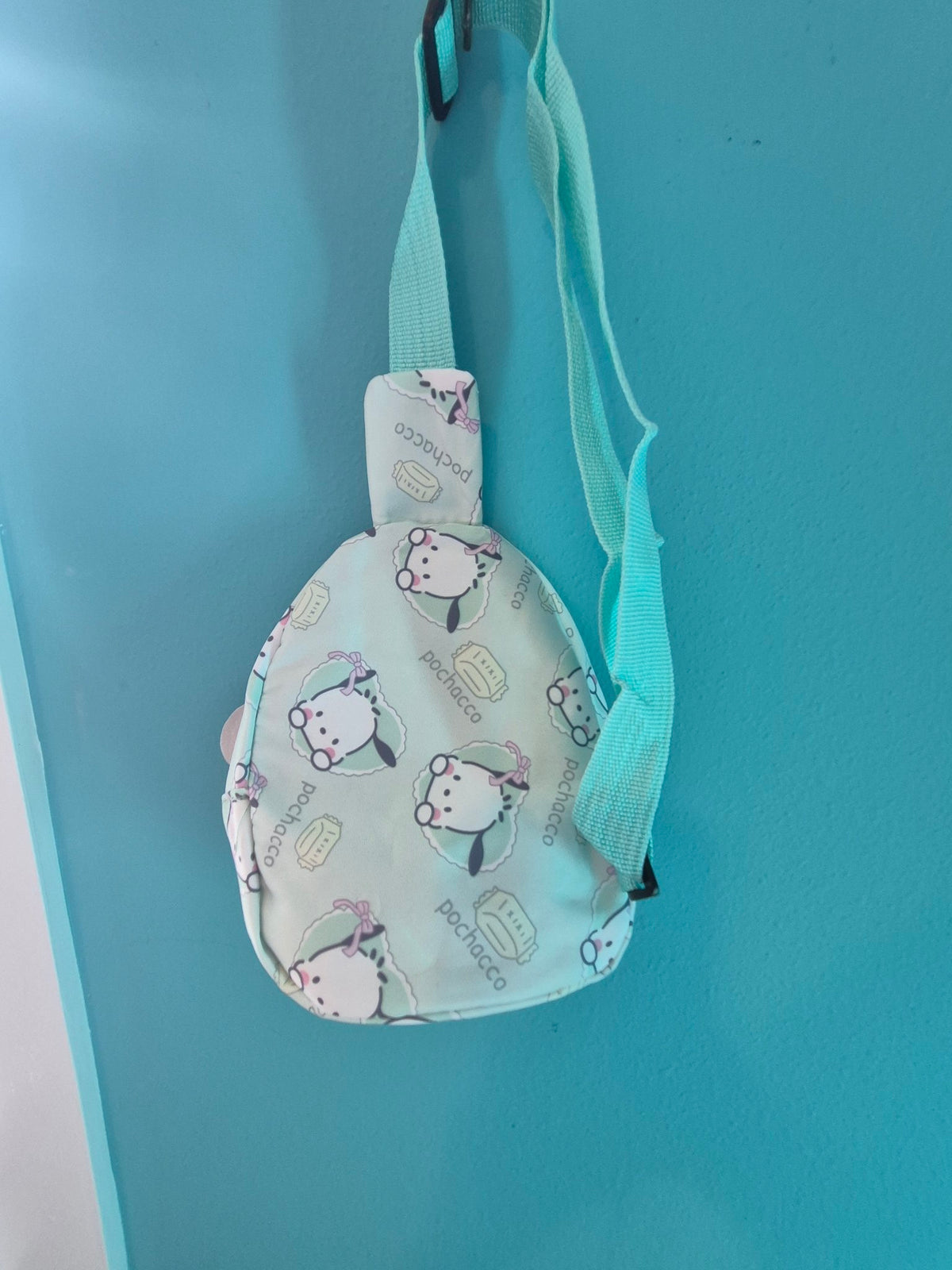Pochacco Mini Sling Bag – Mint, Adjustable Strap